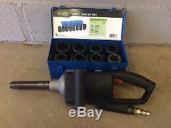 1 inch drive air impact wrench with sockets and socket case