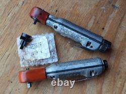 2X Snap On FAR25A 1/4 Drive Compact Pneumatic Air Ratchet, NOS Anvil Bundle