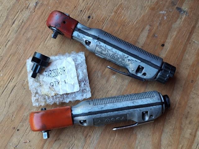 2x Snap On Far25a 1/4 Drive Compact Pneumatic Air Ratchet, Nos Anvil Bundle