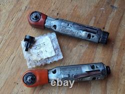 2X Snap On FAR25A 1/4 Drive Compact Pneumatic Air Ratchet, NOS Anvil Bundle