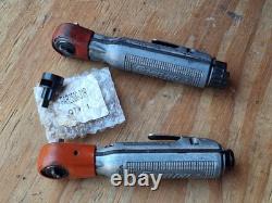 2X Snap On FAR25A 1/4 Drive Compact Pneumatic Air Ratchet, NOS Anvil Bundle