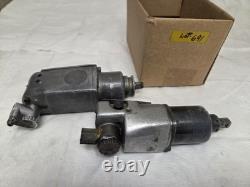 2pc Vintage Pneumatic Air Impact Wrench Angle Industrial Tools LOT. 691