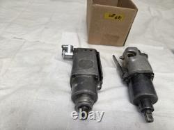 2pc Vintage Pneumatic Air Impact Wrench Angle Industrial Tools LOT. 691