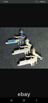 3 Devilbiss spray guns. GTI Plus1.3 1 GTI 1.8, 1 GTI 1.5
