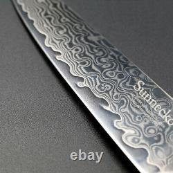 3PCS Kitchen Knife Set Japanese VG10 Damascus Steel Chef Knife Meat Cleaver Tool