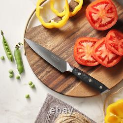 3PCS Kitchen Knives Set Japanese Nakiri Knife Chef Cutlery Tools Damascus Steel