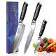 3pcs Meat Cleaver Kitchen Knife Set Japanese Vg10 Damascus Steel Chef Knife Tool