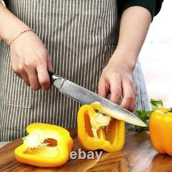 3PCS Meat Cleaver Kitchen Knife Set Japanese VG10 Damascus Steel Chef Knife Tool
