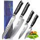 4pcs Kitchen Knives Set Chef Knife Damascus Steel Meat Cleaver Bread Slicer Tool