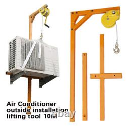 AC Air Conditioner Outside Installation lifting Tool 10M Bracket Crane Stainless