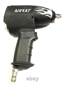 AIRCAT 1408F 1/2 Drive Heavy Duty RARE Flame Body Pneumatic Impact Wrench MINT