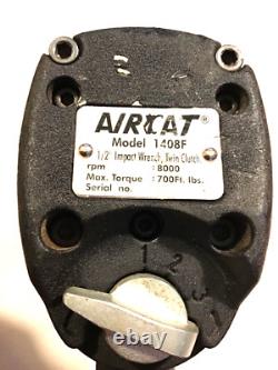 AIRCAT 1408F 1/2 Drive Heavy Duty RARE Flame Body Pneumatic Impact Wrench MINT