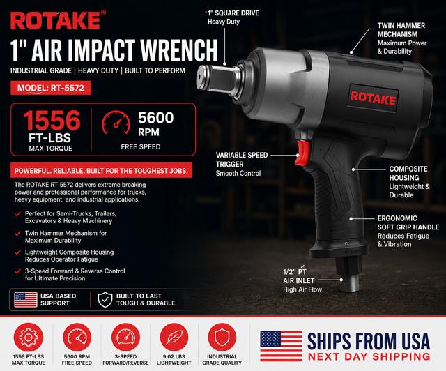 Air Impact Wrench 1556 Ft-lbs Heavy Duty Pneumatic Gun For Trucks Rt-5572 H Duty