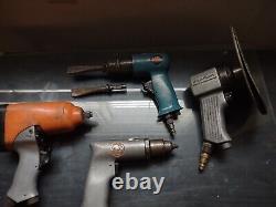 Air Tool Lot Impact Wrench Air Drill, Air Chisel, And Sander/Grinder