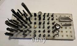 Aircraft Aviation Air Hammer Rivet Head Die Squeezer Stud Anvil Bit Set 57 pc