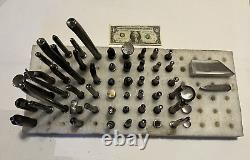 Aircraft Aviation Air Hammer Rivet Head Die Squeezer Stud Anvil Bit Set 57 pc