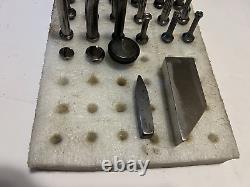 Aircraft Aviation Air Hammer Rivet Head Die Squeezer Stud Anvil Bit Set 57 pc