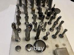 Aircraft Aviation Air Hammer Rivet Head Die Squeezer Stud Anvil Bit Set 57 pc