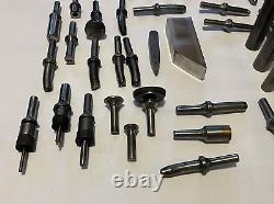 Aircraft Aviation Air Hammer Rivet Head Die Squeezer Stud Anvil Bit Set 57 pc