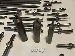 Aircraft Aviation Air Hammer Rivet Head Die Squeezer Stud Anvil Bit Set 57 pc