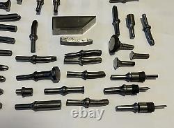 Aircraft Aviation Air Hammer Rivet Head Die Squeezer Stud Anvil Bit Set 57 pc