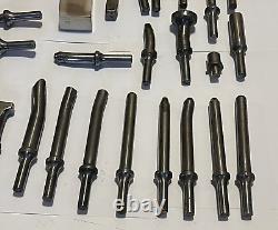 Aircraft Aviation Air Hammer Rivet Head Die Squeezer Stud Anvil Bit Set 57 pc