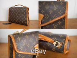 Authentic Louis Vuitton Bel Air 2way Business Handbag Monogram Purse M51122