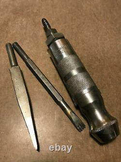 Bon-Accord size F 1 1/8 piston stone carving air hammer & 2 carbide chisels