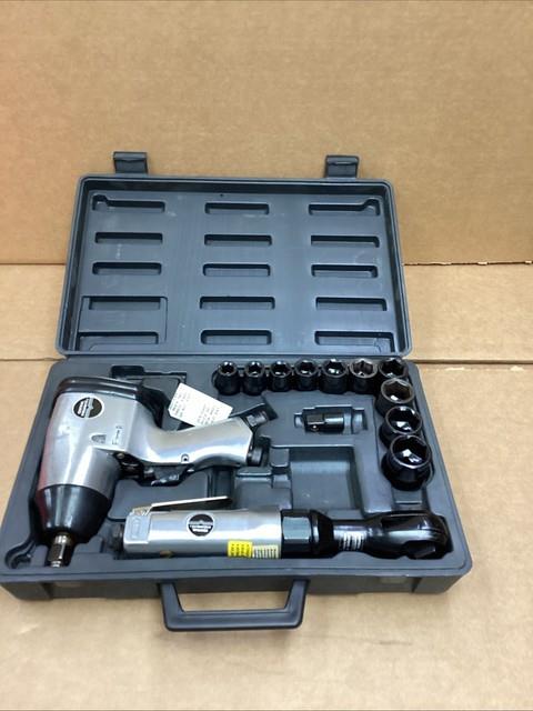 Central Pneumatic Combo Ratchet/impact Set 1/2 33567 In Hard Case