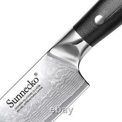 Chef knife + Utility Knife Damascus Steel Kitchen Meat Slicer Sushi Cutlery Tool