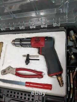 Chicago Pneumatic Reversible Air Drill CP9790 + Aircraft ACCESSORIES Tool Kit