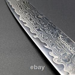 Damascus Steel Kitchen Knife Set Chef Cutlery Meat Cleaver Cooking Slicer Tool