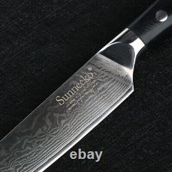 Damascus Steel Kitchen Knife Set Chef Cutlery Meat Cleaver Cooking Slicer Tool
