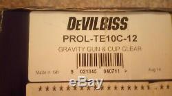DeVilbiss GTI PRO LITE SPRAY GUN (gold) TE10 AIR CAP 1.2mm FLUID TIP TOOLS & POT