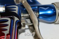Devilbiss GTI HVLP Siphon Feed Sray Gun Limited Edition Red & Blue Flame Styling