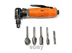 Dotco 12L1281-38 Right Angle Die Grinder 20,000 Rpm's With 5pc Carbide Rotary