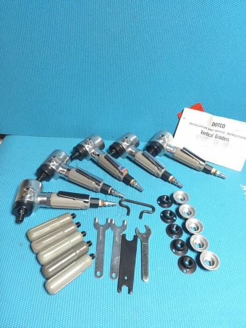 Dotco Angle Grinder Lot Of 5 Grinder, 18,000 Rpm. 5/8-11 Nut