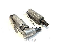 Dotco Pneumatic Mini Right Angle Die Grinder 2pc Lot 1/4 Collet