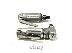 Dotco Pneumatic Mini Right Angle Die Grinder 2pc Lot 1/4 Collet