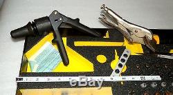 FSI D-100 rivet gun AND 50 pc clecos hand tools fitted tray aircraft sheet metal