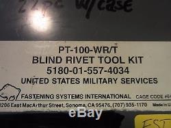 Fsi Blind Rivet Fastening Pt-100 Kit Military Aircraft Pneumatic Works Used #6