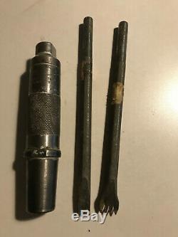 Granite City Tool 3/4 piston stone carving air hammer & two chisels
