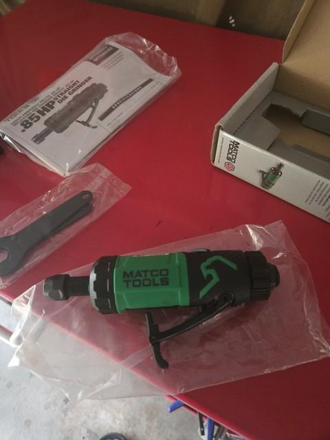 Green Matco Tools. 85hp Straight Die Grinder Never Used Open Box