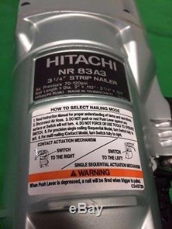 Hitachi Nr83a3 3 1/4 Strip Nailer