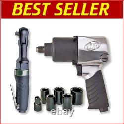 Heavy-Duty Air Impact & Ratchet Combo Set Ideal for Home & Professional Use