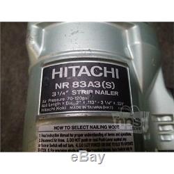 Hitachi NR83A3S Roundhead Framing Pneumatic Nailer, 2 3-1/4 Nail Length