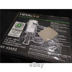 Hitachi NV45AB2 Coil Roofing Nailer 7/8in x 1-3/4in Top Load Pneumatic 70-120psi