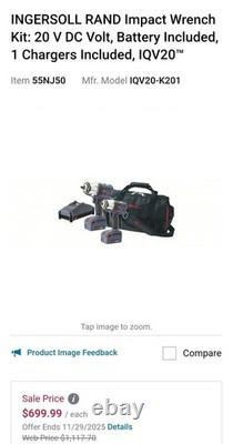 INGERSOLL RAND Impact Wrench Kit (used only 1 time -basically NEW)