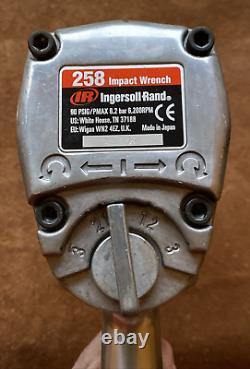 Ingersoll Rand 258 IR 3/4 Drive Air Impact Wrench 6,200 RPM 6.2 Bar 90 PSIG HD