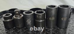 Ingersoll Rand 285B Heavy Air Impact Wrench Ext 1 #5 Anvil-Free S&H +6 Sockets